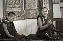 Lama and Rinpoche, Royal Holloway College, 1975