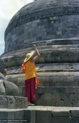 Lamas visit Borobudur, 1979