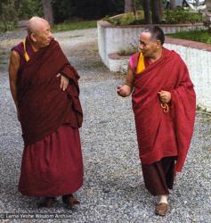 With Tsenshab Serkong Rinpoche, ILTK, 1982