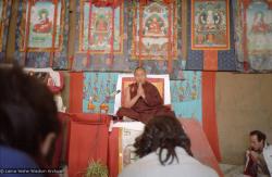 Lama giving final teaching, 1983