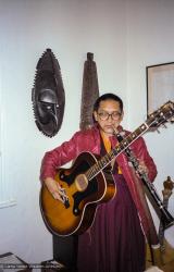 Rinpoche playing instruments, 1983
