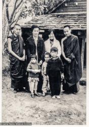 Pema Gyalpo (next to Rinpoche), Jhamba (in front of her), TCV, 1