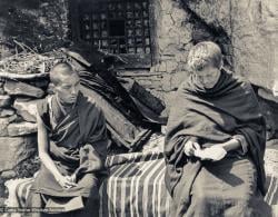 Rinpoche and Zina at Lawudo, 1969