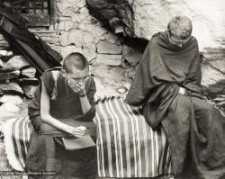 Rinpoche and Zina at Lawudo, 1969