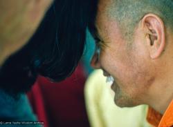 Lama with a student, Lake Arrowhead, 1975