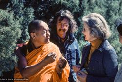 Lama with Dennis Paulson and Louie-Bob Wood, Yucca Valley, 1977