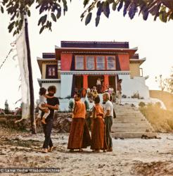 Lama Yeshe at entrance to Kopan, 1973