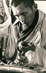 Lama Zopa Rinpoche doing puja, 1973