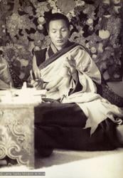 Lama Yeshe in the old gompa, 1970