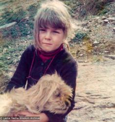 Zina's daughter Rhea, Thubten Choling, 1973