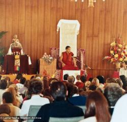 Lama Yeshe teaching in Geneva, 1983