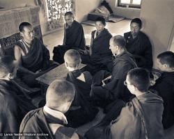 Lamas and sangha, Kopan, 1974