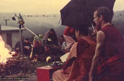 Fire puja at CIN, 1976