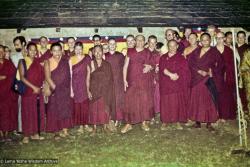 High lamas at Inji Gompa, 1976