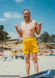 Lama at the beach