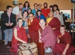 Seeing Rinpoche off at San Francisco Airport, 1984