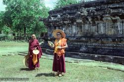 Lamas visit Borobudur, 1979