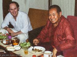 With Hugh Clift, London, 1980