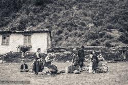 The lamas arrive at Lukla, 1973