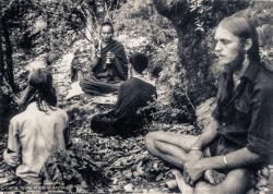 Lama consecrating A-frame land, 1973