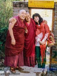 With Geshe Wangdu and Susanna, Tushita 1983