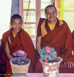 With Lama Lhundrup, Kopan, 1982