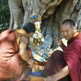 Lama painting Tara, 1976