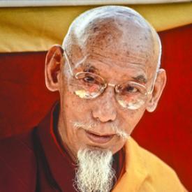 His Holiness Zong Rinpoche at Lama Yeshe's cremation, Vajrapani Institute, California, March 1984.