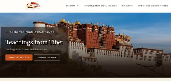 Teaching for Tibet website screenshot